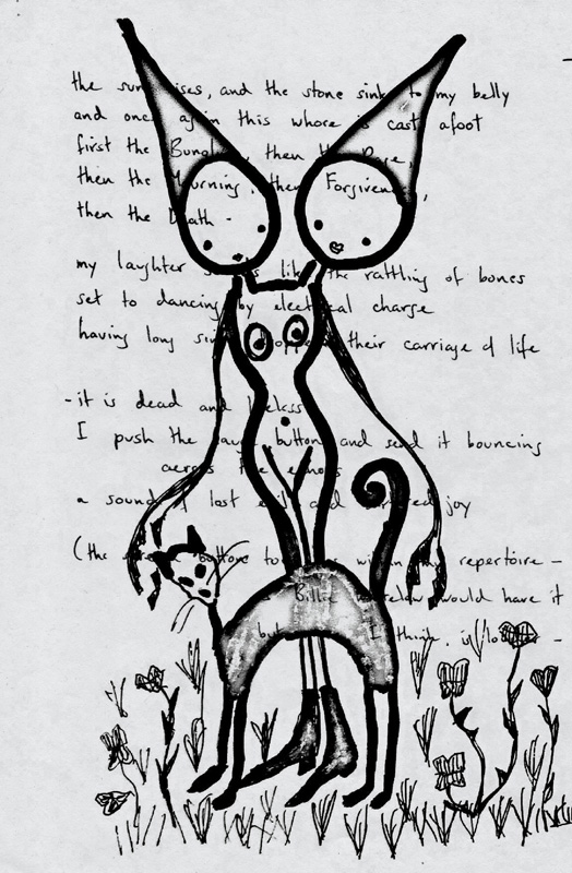 Drawing by Angela Rogers for the poetry book 15 Poems by Jason Bauer