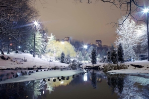 Winter evening at Central Park